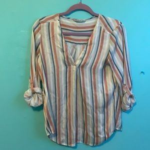 Multicolored Striped Blouse